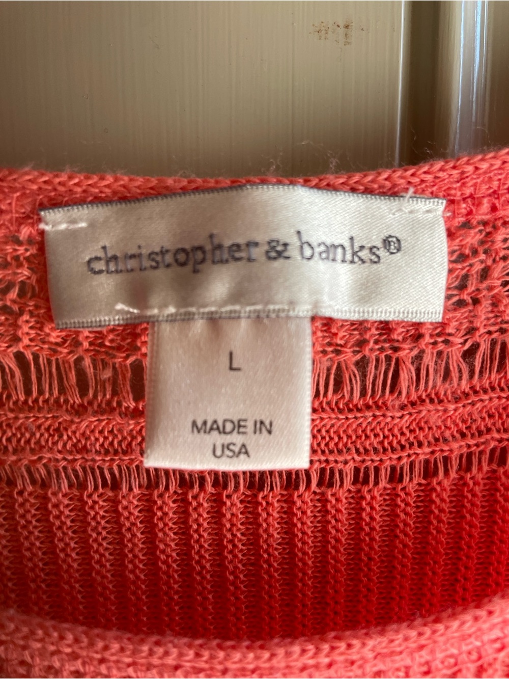 Christopher & Banks Coral Scoop-Neck Knit Sweater - Picture 2 of 4